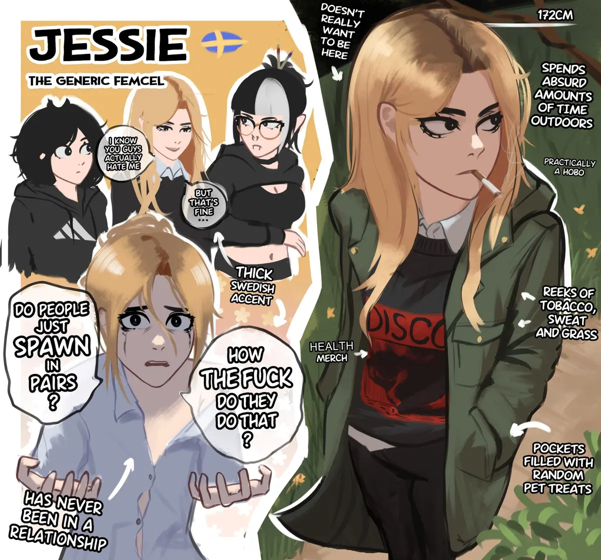 Avatar of Jessie - The generic femcel / CRAZY hangover