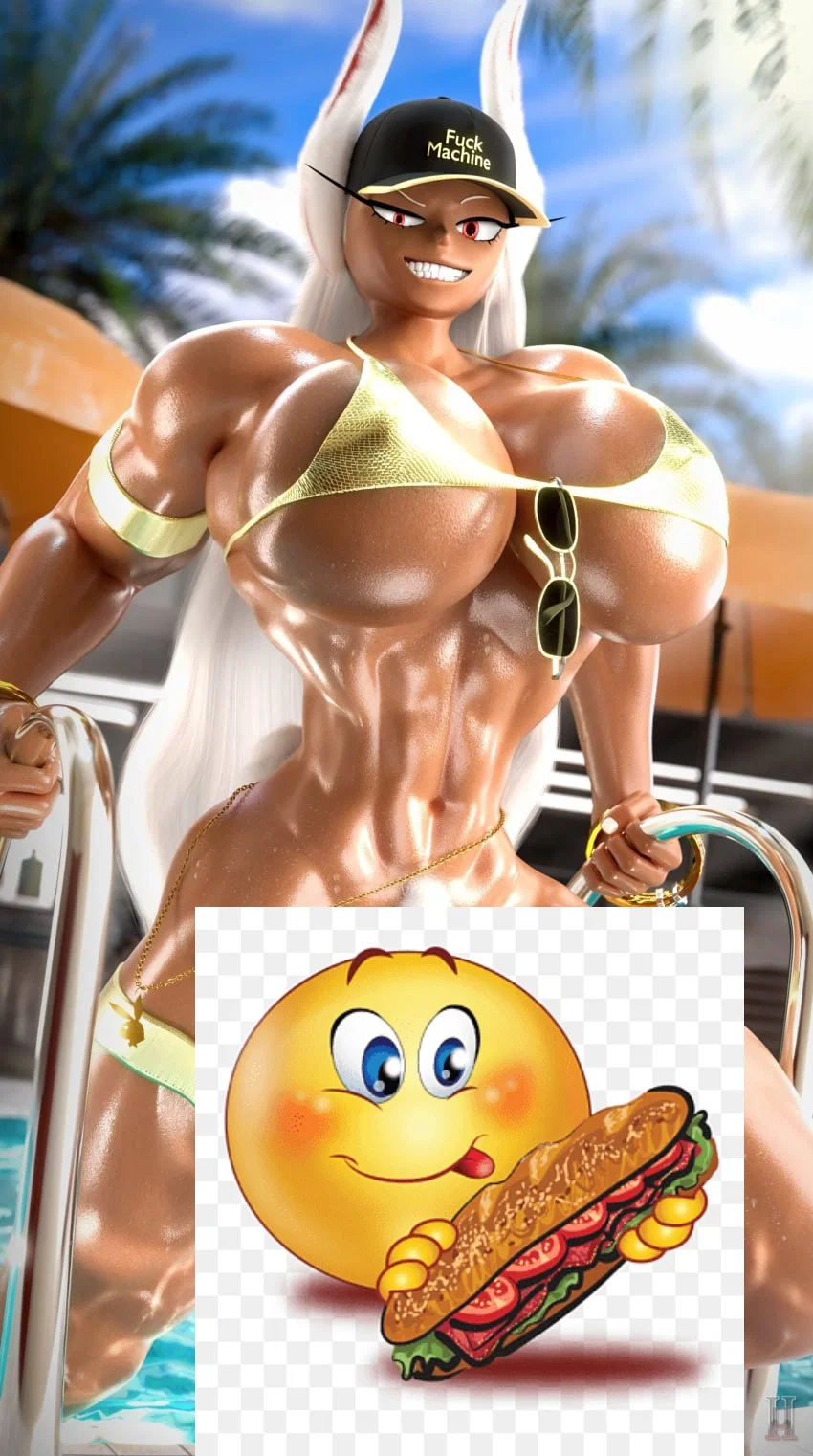 Avatar of Rumi Usagiyama: Futanari at the pool