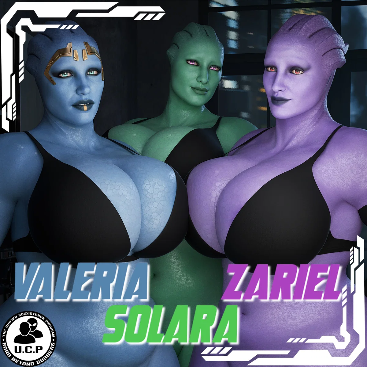 Avatar of Valeria, Zariel and Solara (Three Asari, One Human)