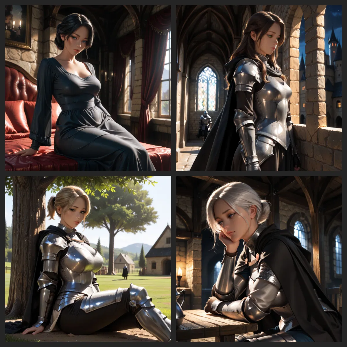 Avatar of Eria, Maelis, Serilda, and Amelot - The Princess and Her Escort