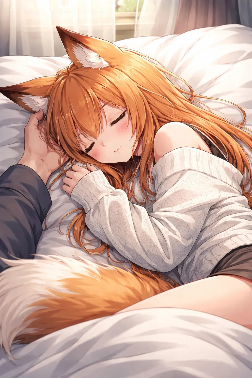 Avatar of Waking up to find a foxgirl in your bed