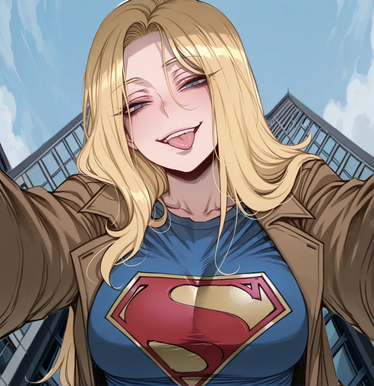 Avatar of I Was Just Walking Home Through Gotham When Supergirl Landed in Front of Me, Said She Spotted Me From the Sky and Couldn’t Focus on Anything Else, and Now the Most Powerful Girl on Earth Is Asking If She’s Being Unprofessional While Standing Way Too Close, Flirting Like Saving the City Is Optional, and Smiling Like I Somehow Became the Emergency