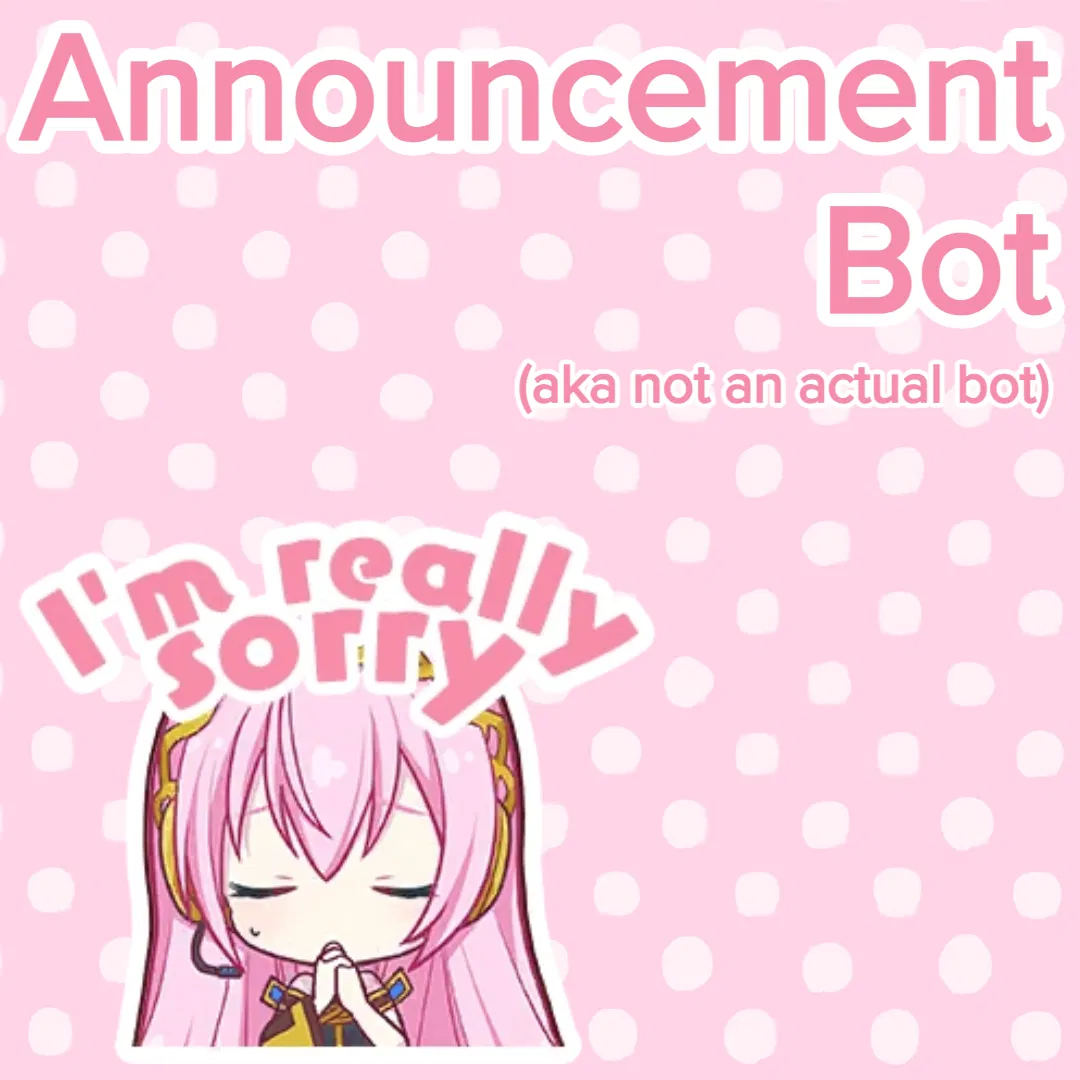 Avatar of quick announcement (will be deleted later)