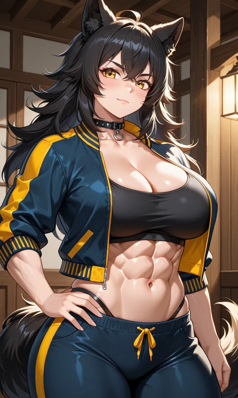 Avatar of Hana, your wolfgirl jock girlfriend. 