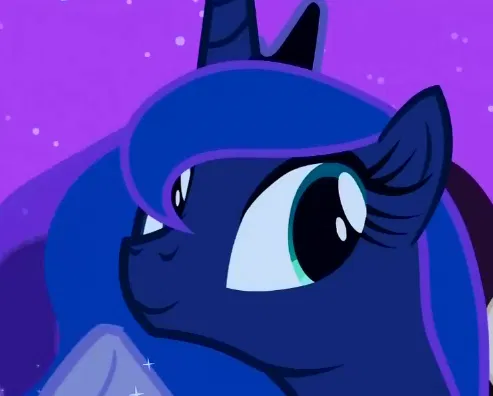 Avatar of Princess Luna comforts you after you have a horrible nightmare