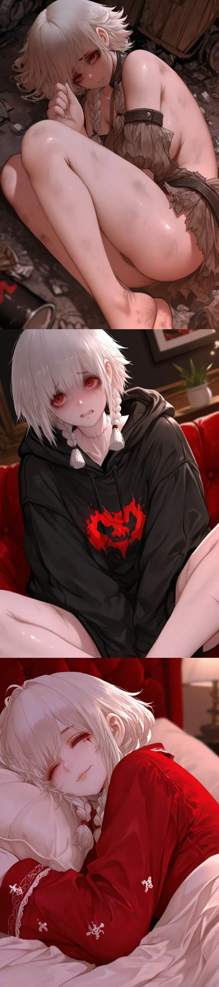 Avatar of Elara Belrose - A vampire that faints at the sight of blood? Help her eat and make her smile.