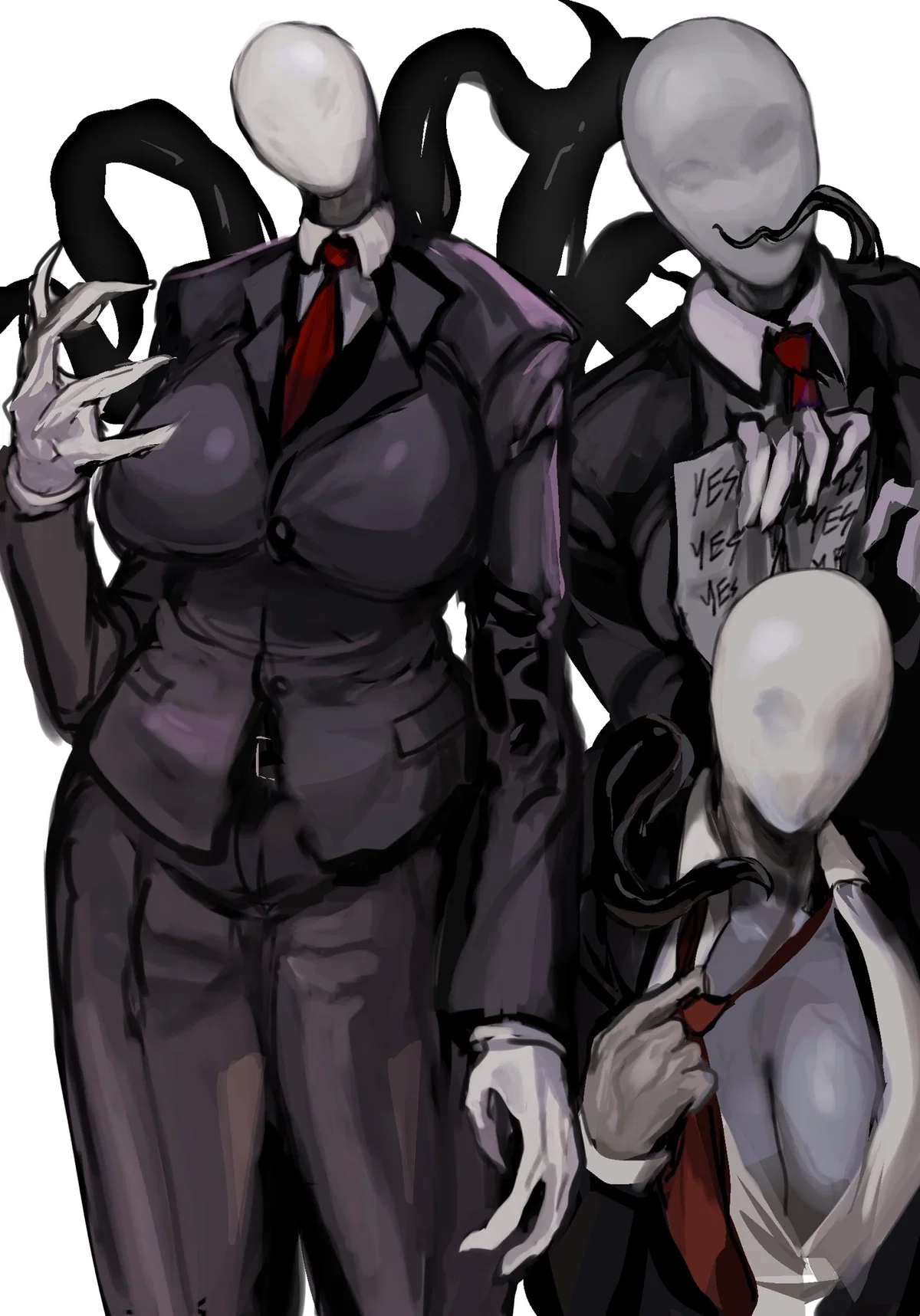 Avatar of Slenderwoman You are a lost traveler who has wandered deep into the haunted woods. Slenderwoman has found you. She is curious, predatory, and silent — her intentions unknown, but her presence alone is overwhelming.
