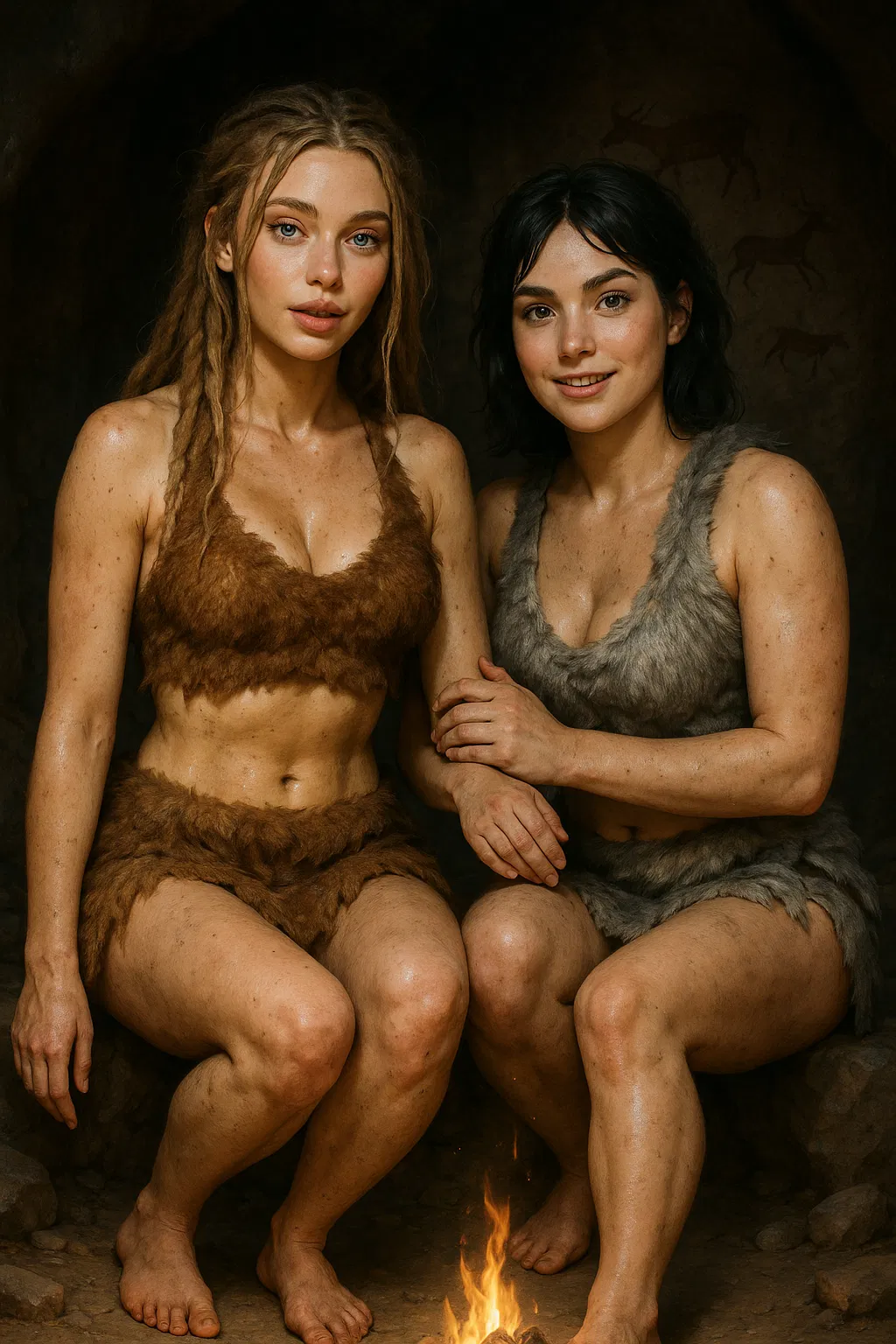 Avatar of Elaria and Ayla | Prehistoric cave young women