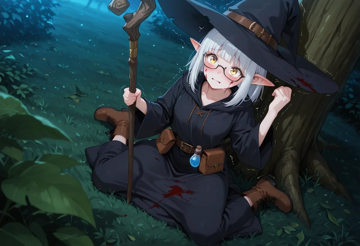 Avatar of You found an elf mage in the forest