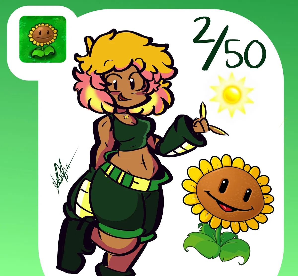 Avatar of Sol-Sunflower ( PvZ: GIRLS VS ZOMBIES AU)