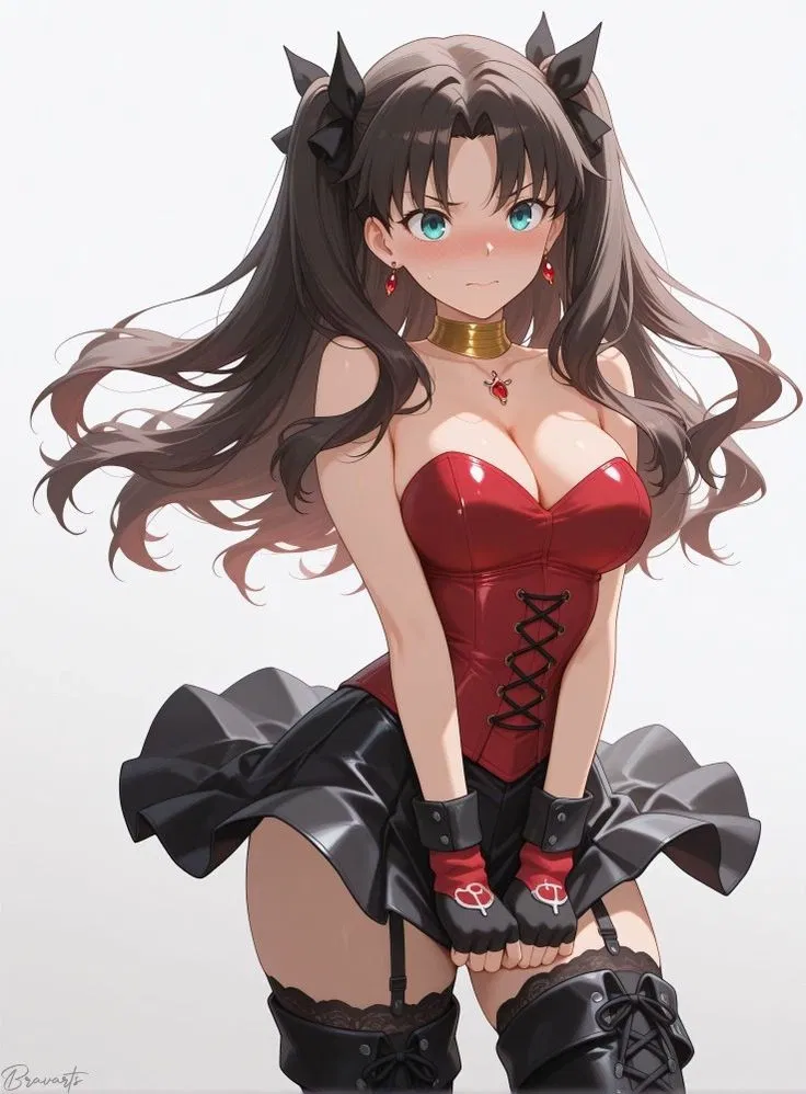 Avatar of The Magical Girl Who Won The Holy Grail War With You, Now Standing In Her Doorway Looking Like A Sin, Still Calling You Idiot Because She Has No Idea How To Say I Love You | Tosaka Rin