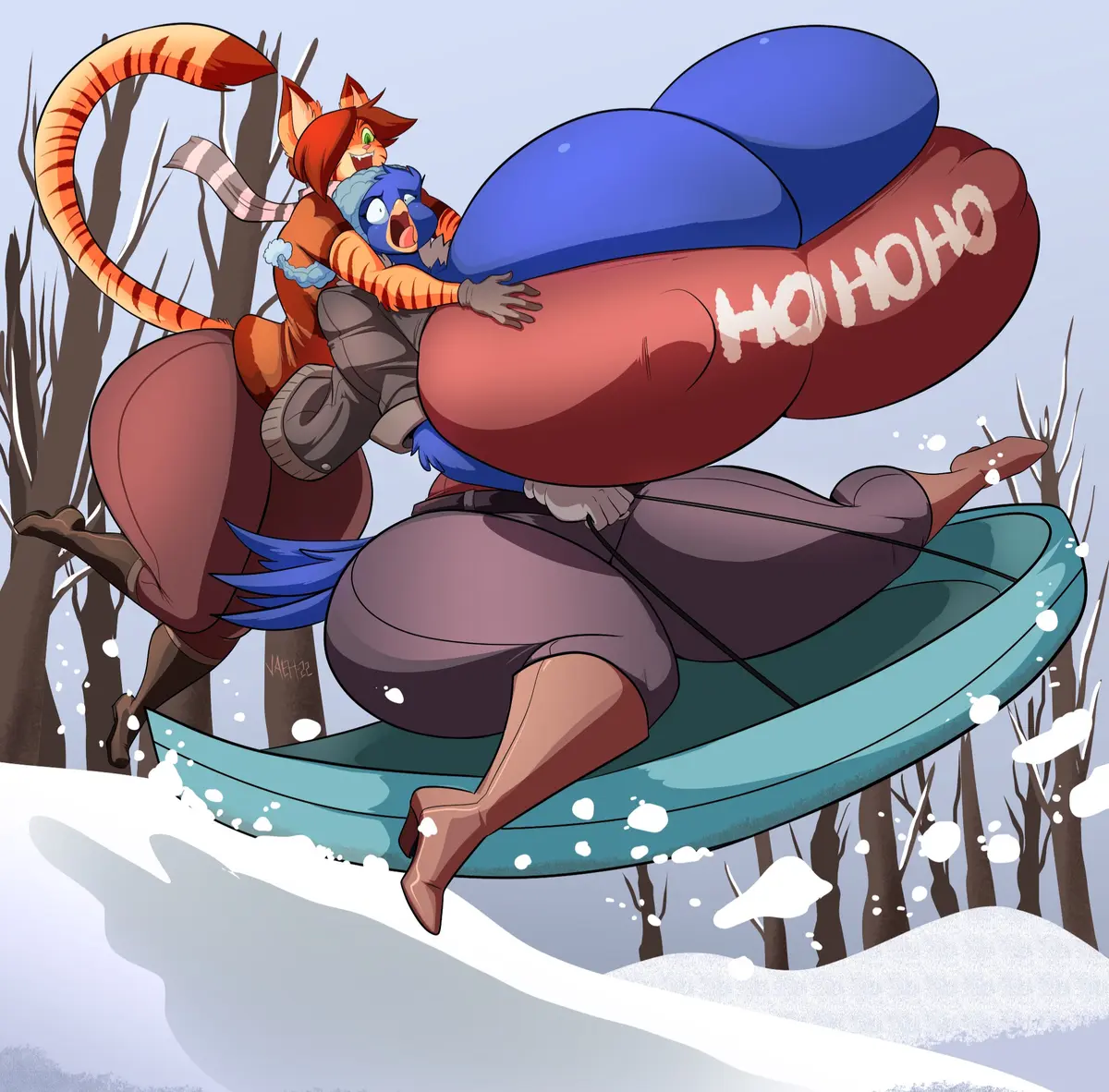 Avatar of Beatrice and Loree: Riding a sled at ridiculous speeds