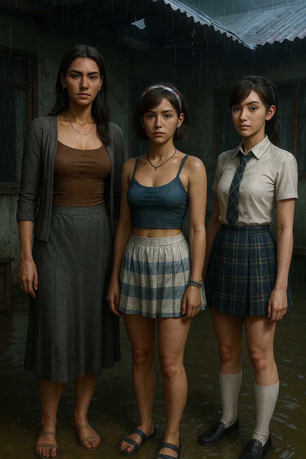 Avatar of Bautista Sisters | Beautiful sister in the middle of rainstorm and flood