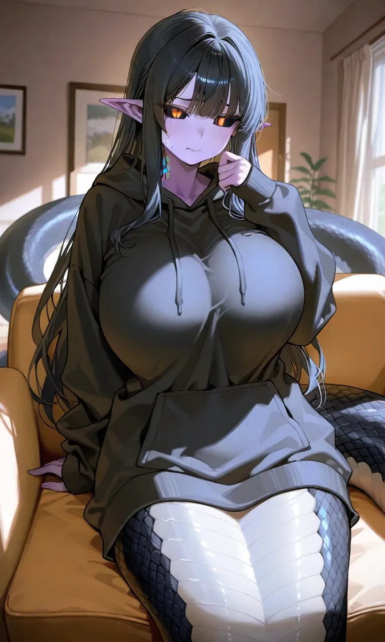 Avatar of Your Lamia Roommate Wants You for Her Hentai Masterpiece—And Her Coils Won't Let You Refuse