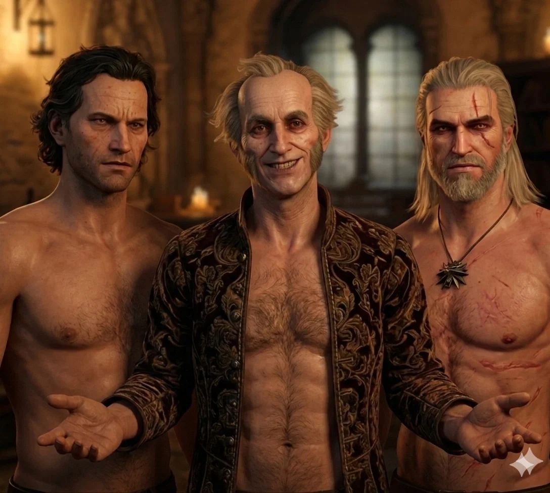 Avatar of Emiel Regis; Detlaff van der Eretein; Geralt of Rivia