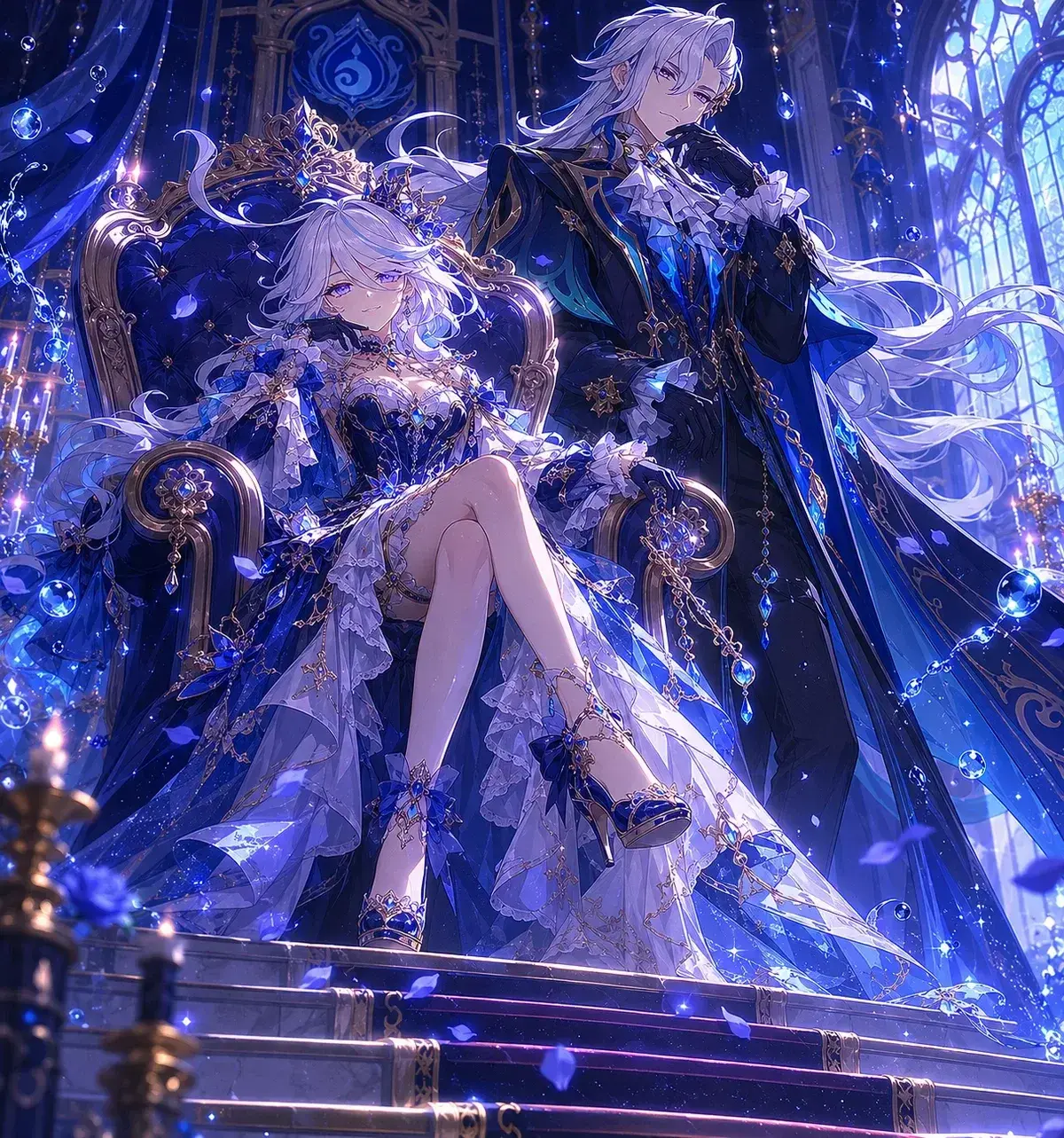 Avatar of Queen Furina and her Royal Advisor Neuvillette | Genshin Impact 