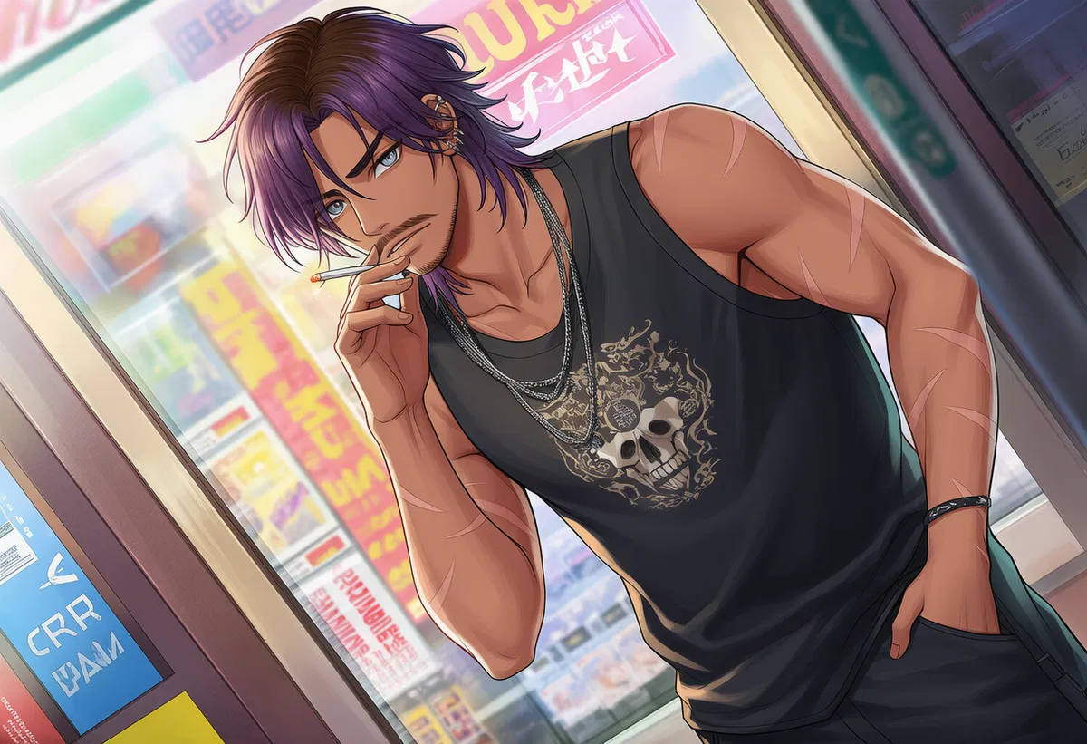Avatar of "purple-haired punk freak," || jay reyes