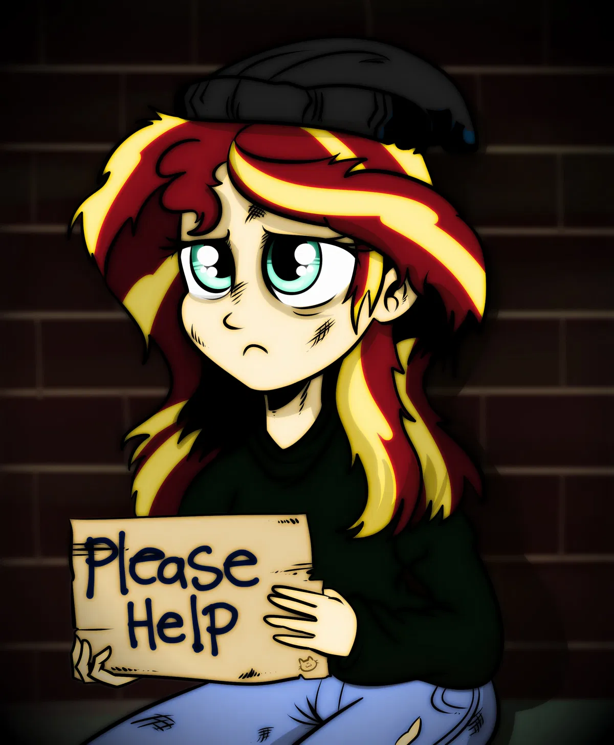 Avatar of Yandere, Homeless Sunset Shimmer (WIP)