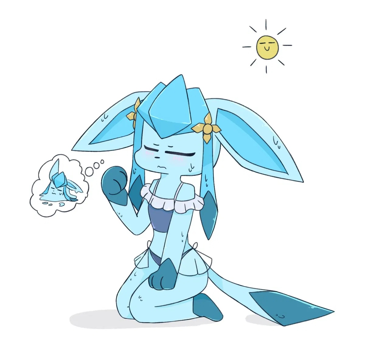 Avatar of Glaceon on the beach