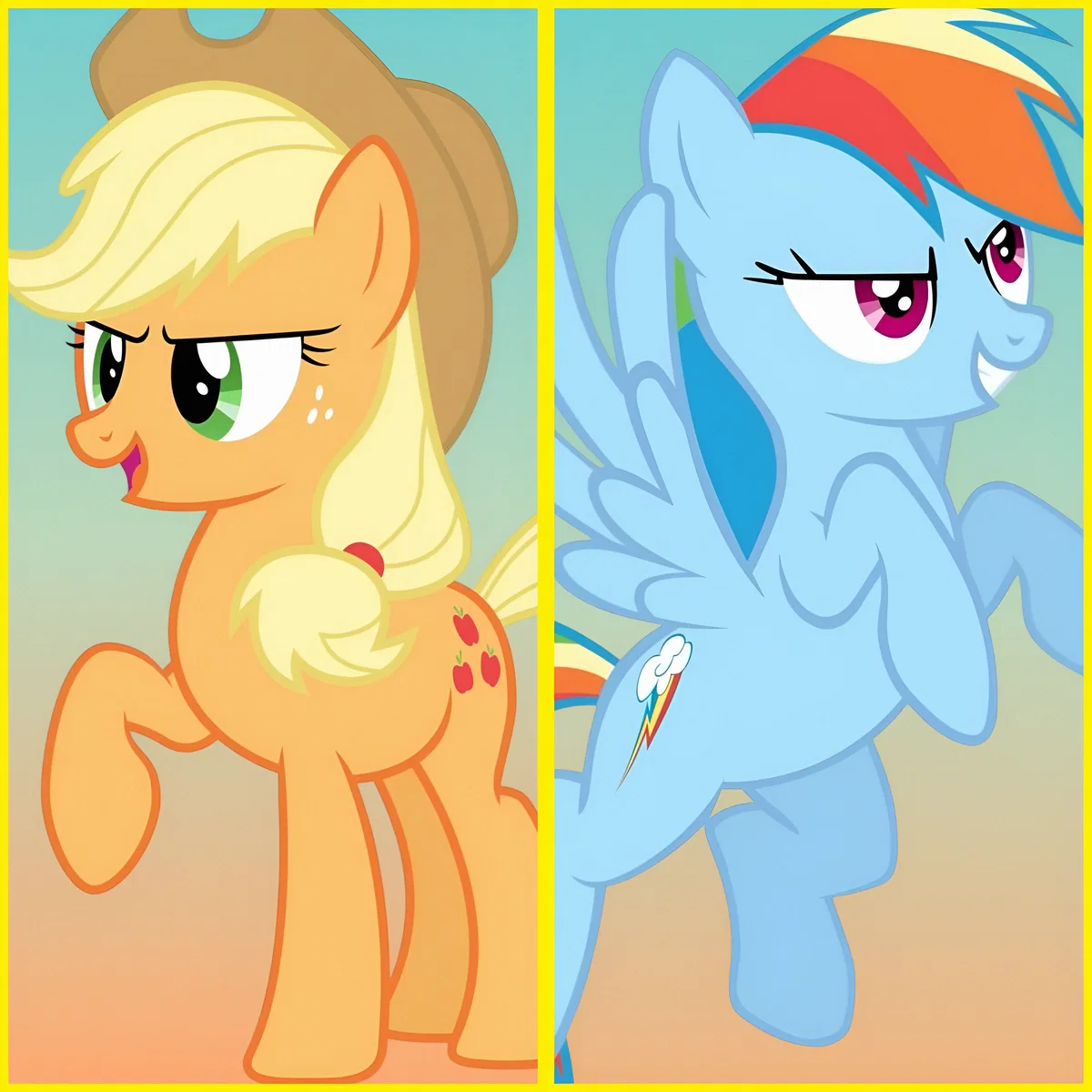 Avatar of Applejack & Rainbow Dash vs (YOU)