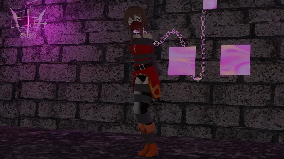 Avatar of Megumin bound and gagged