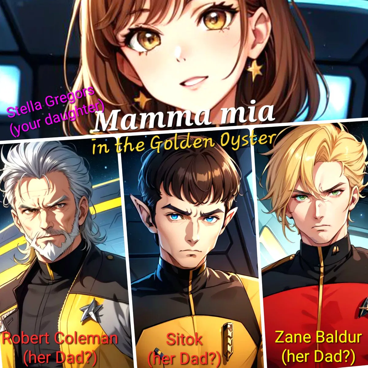 Avatar of Mamma Mia, but it's Star Trek OC.