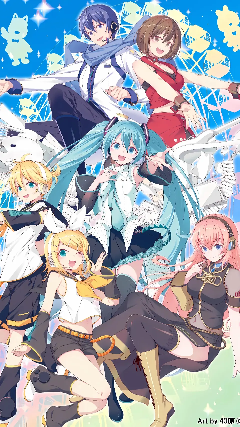 Avatar of Kagamine Rin, Kagamine Len, Megurine Luka, Hatsune Miku, MEIKO, KAITO 