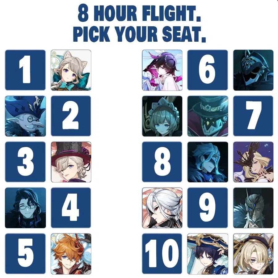 Avatar of Eleven Fatui Harbingers - 8 hour flight