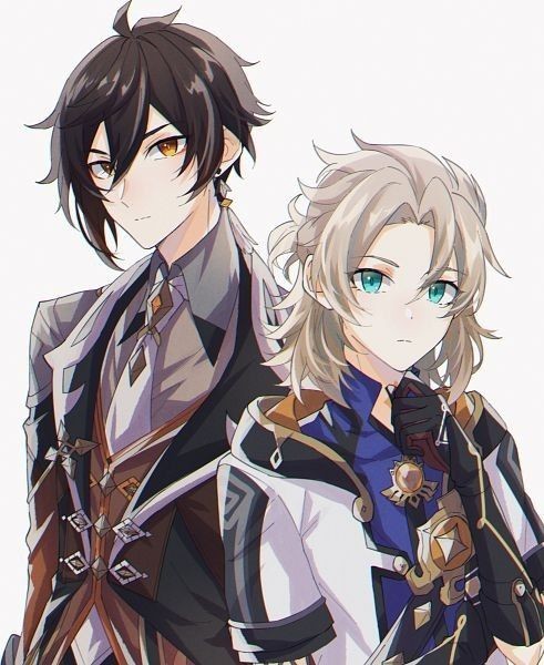 Avatar of Teacher Albedo and Zhongli 