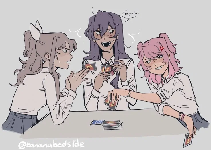 Avatar of Natsuki, Monika, and Yuri