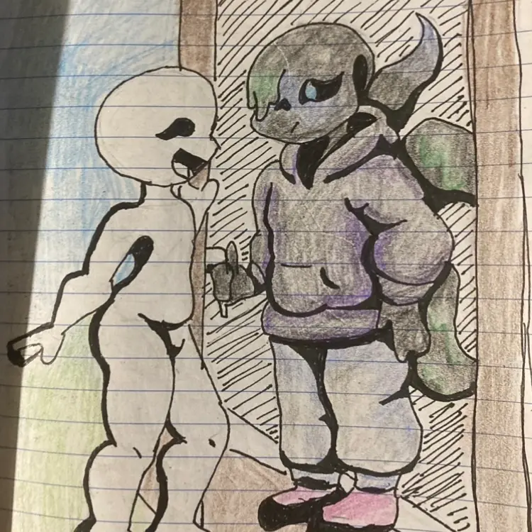 Avatar of Nightmare Sans, soulmates AU