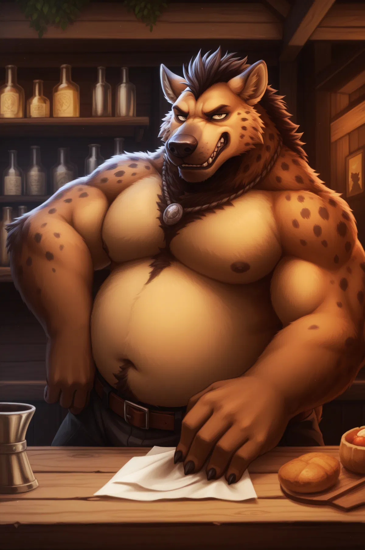 Avatar of Grakka The Gnoll -Brusque Burly Barkeep