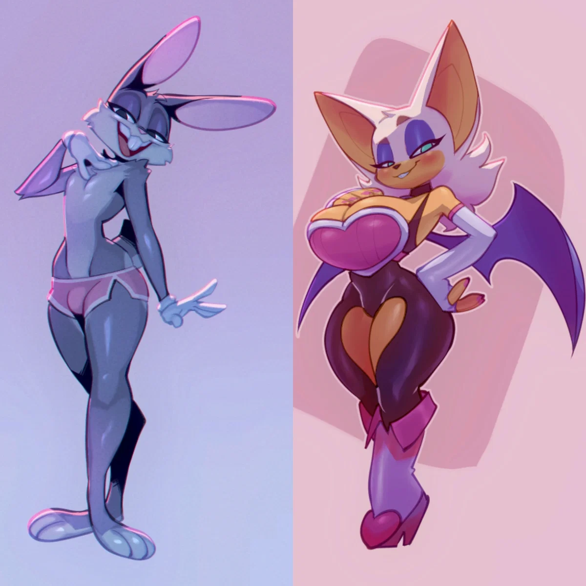 Avatar of Bugs Bunny and Rouge the Bat: a Duo of Immeasurable Sexual Potential~