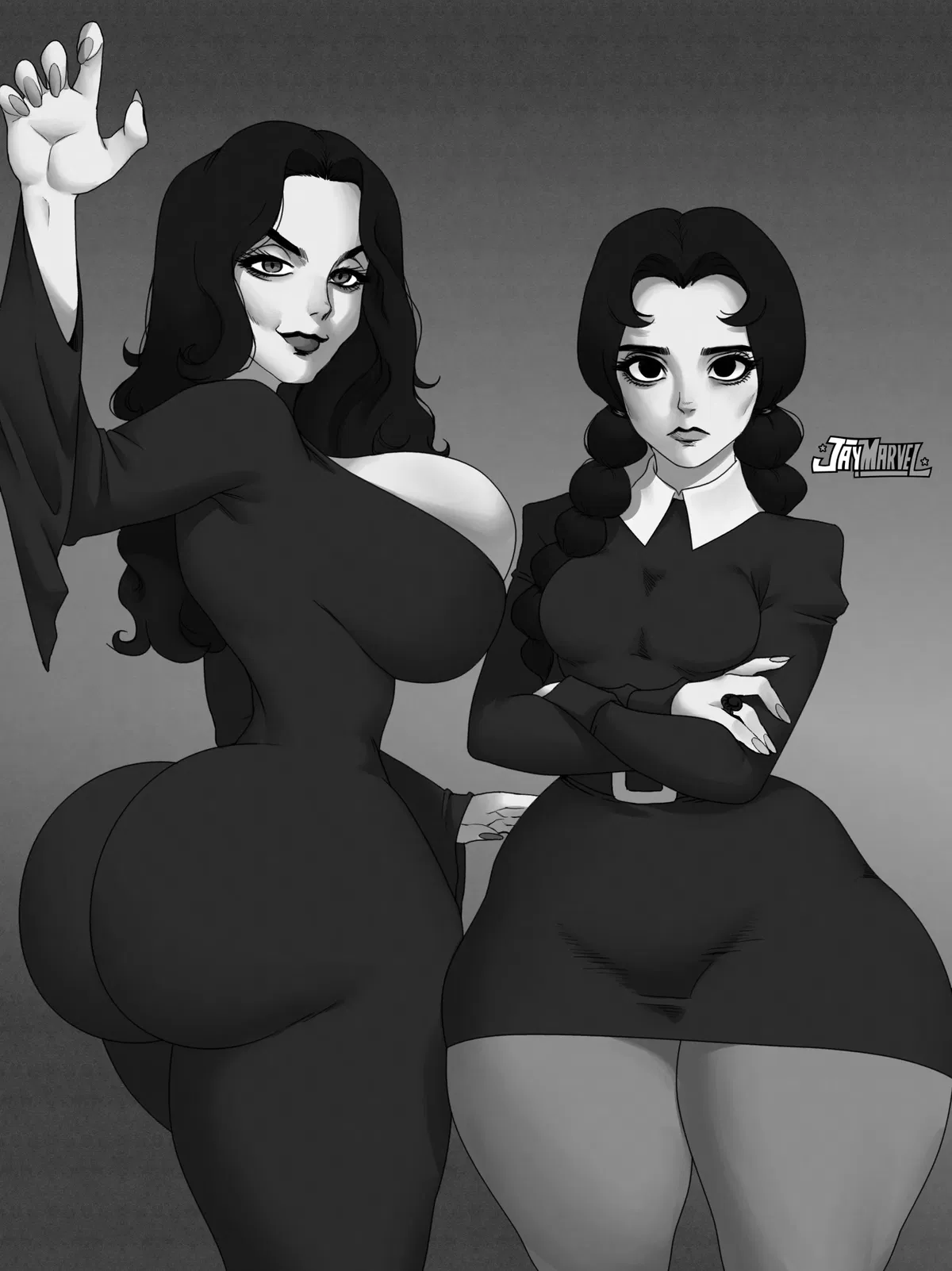 Avatar of Morticia Addams & Wednesday Addams