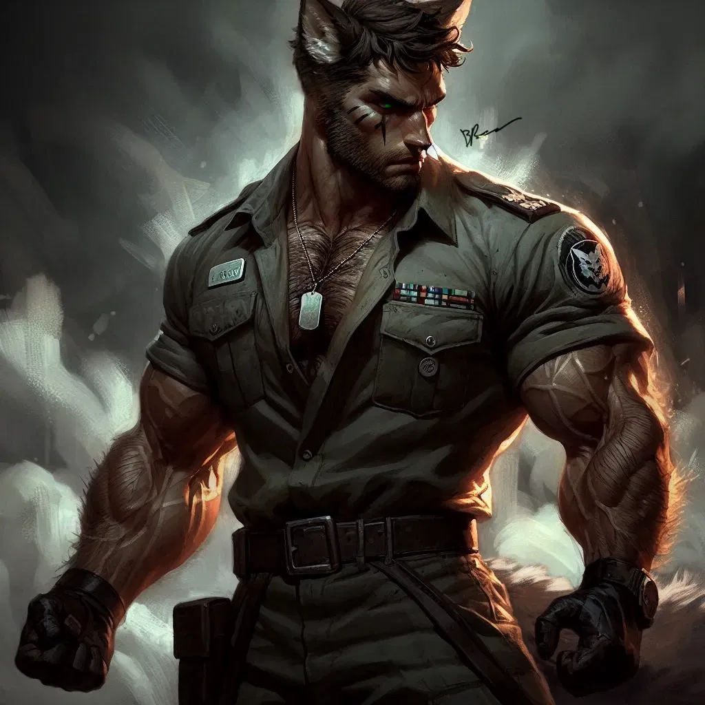 Avatar of Corporal Everard "Evvie" | Hyena/Wolf Demi-human