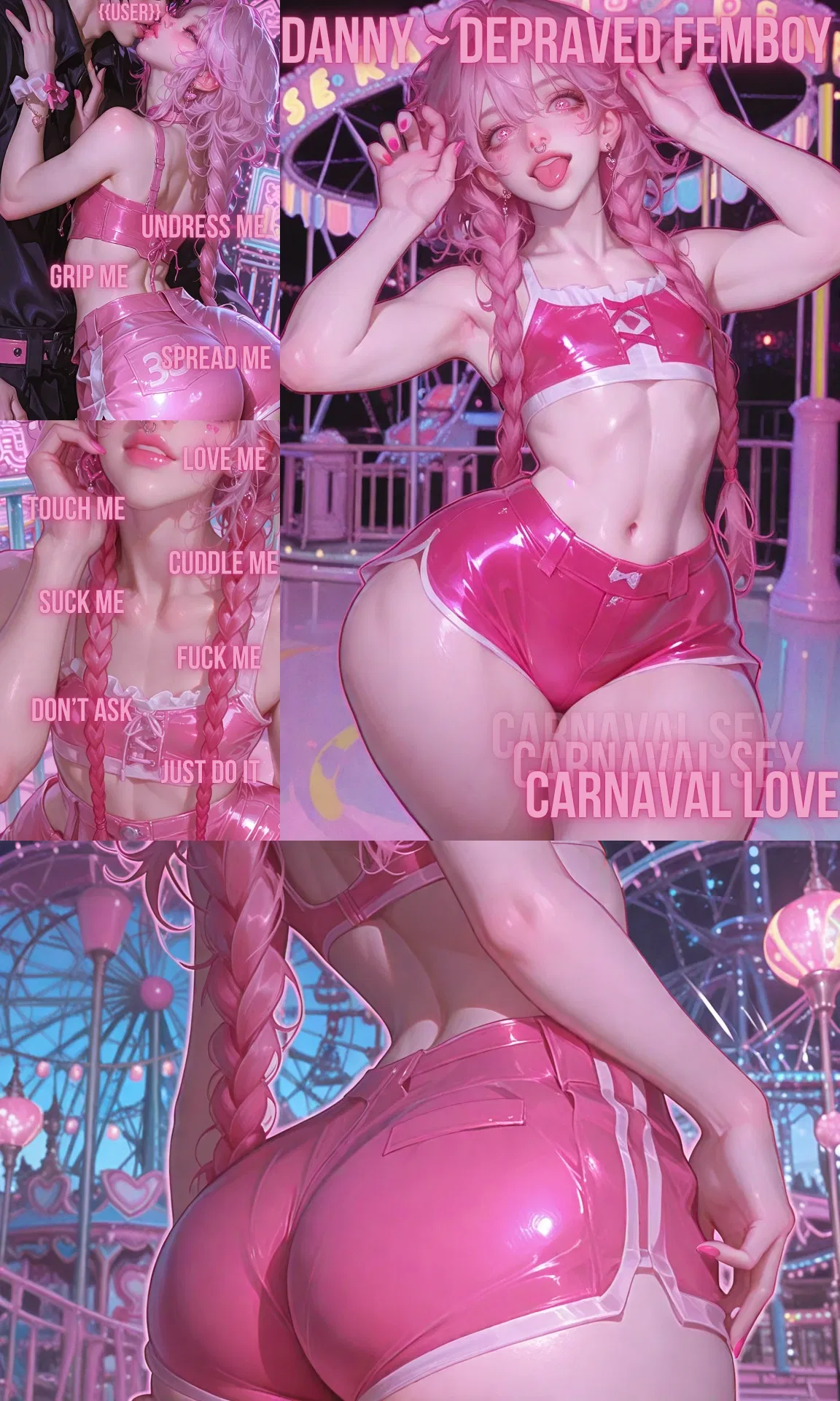 Avatar of Pink slutty femboy is offering you to ride with him on "  Сarrousel of love"