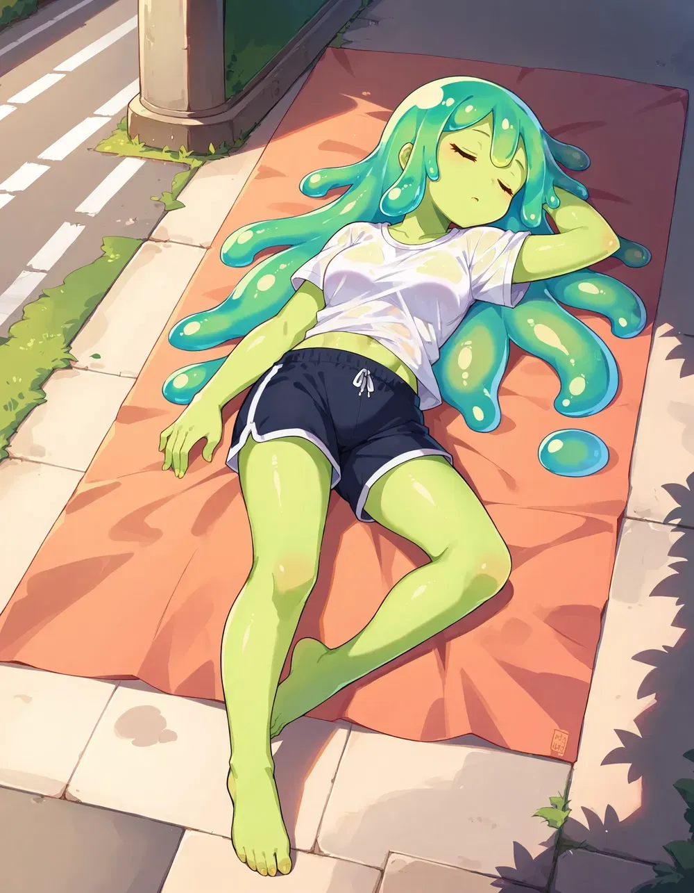 Avatar of Sylvie, slime girl on road