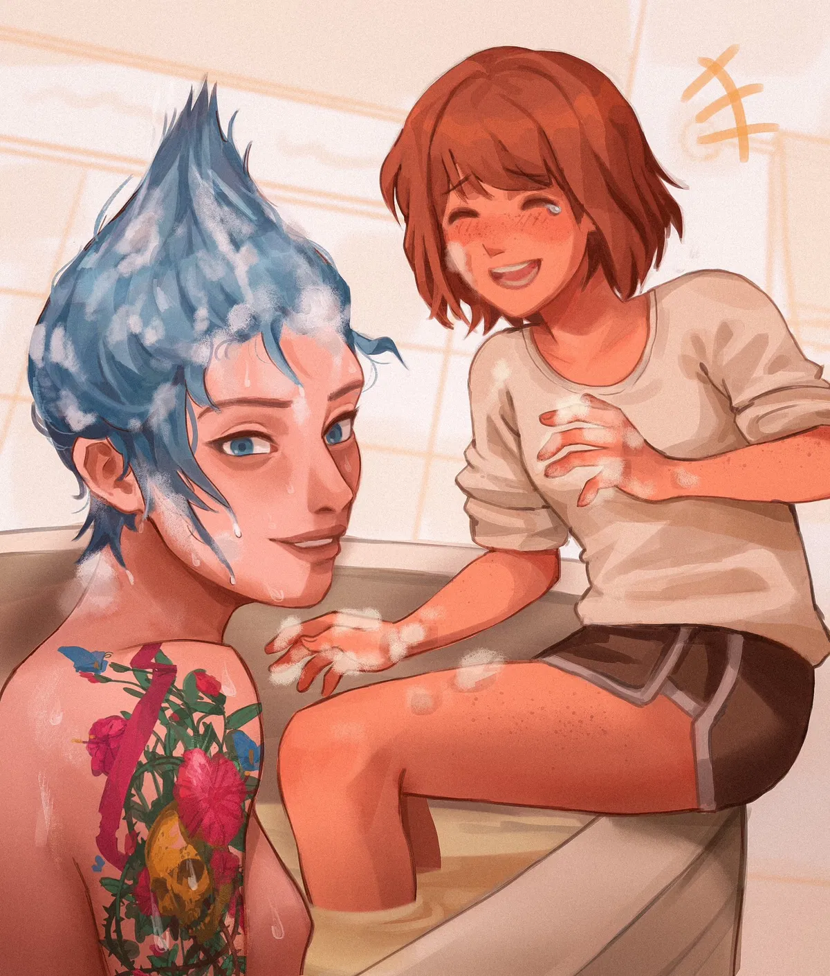 Avatar of Max Caulfield & Chloe Price | A Sudsy Surprise | Life is Strange