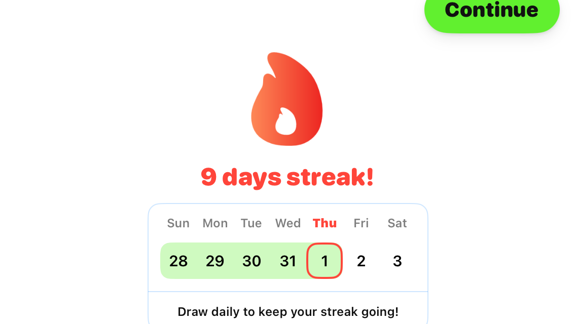 Avatar of You won a prize for a 9 day streak in your favorite game
