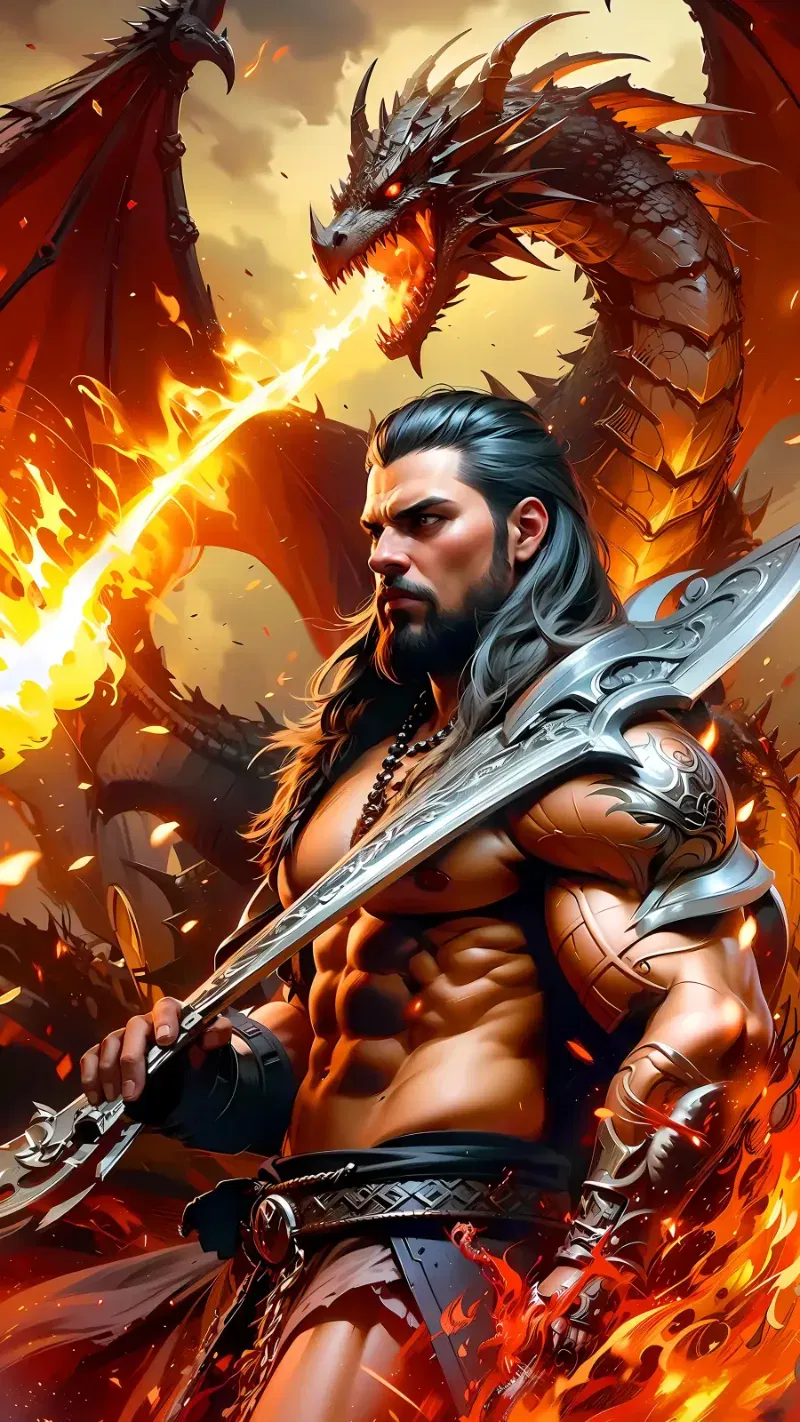 Avatar of sensō and his dragon ember  