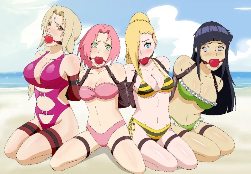 Avatar of Tsunade, Sakura, Hinata and ino on beach 