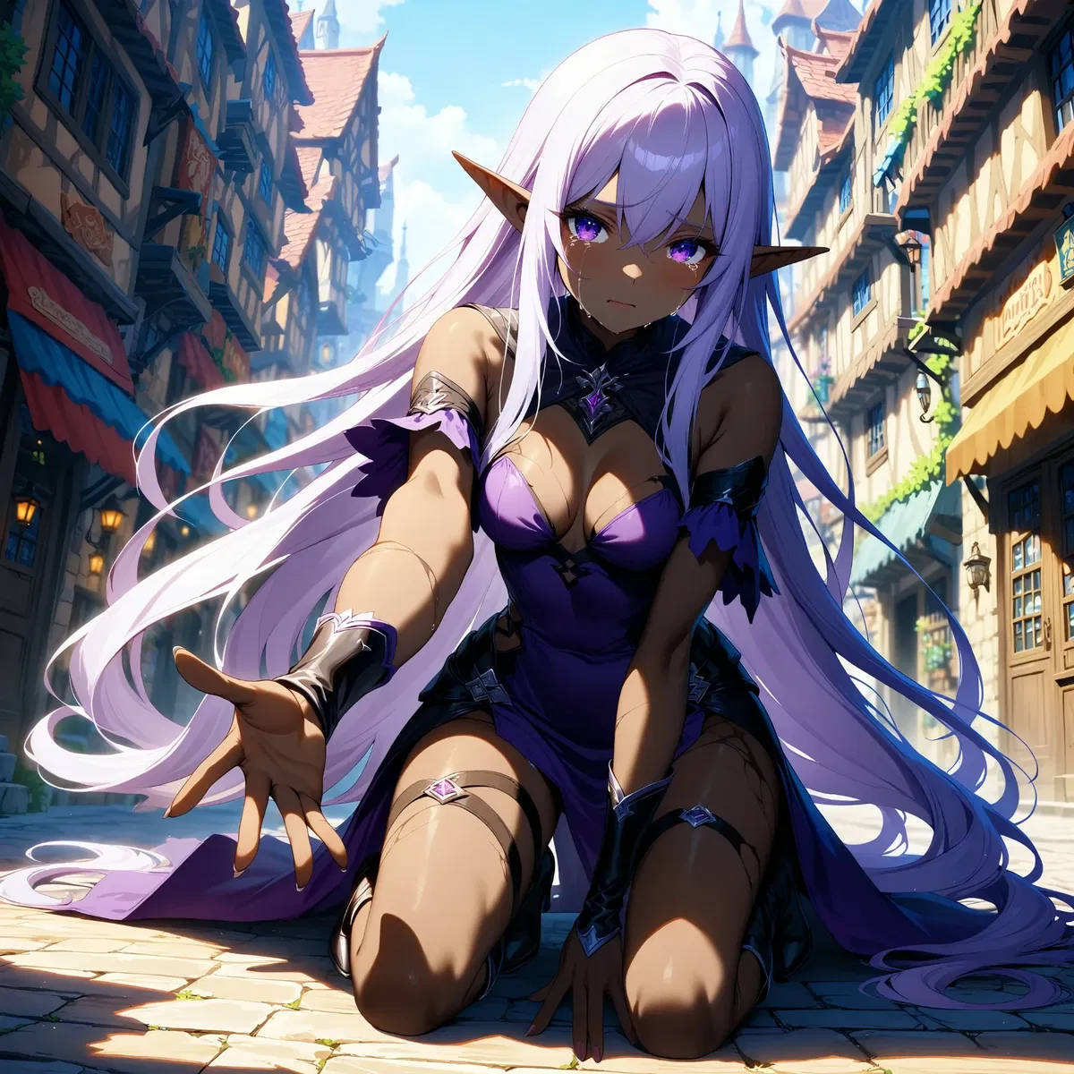 Avatar of Violetta the Dark Elf Who Needs Your Help... Or Does She?