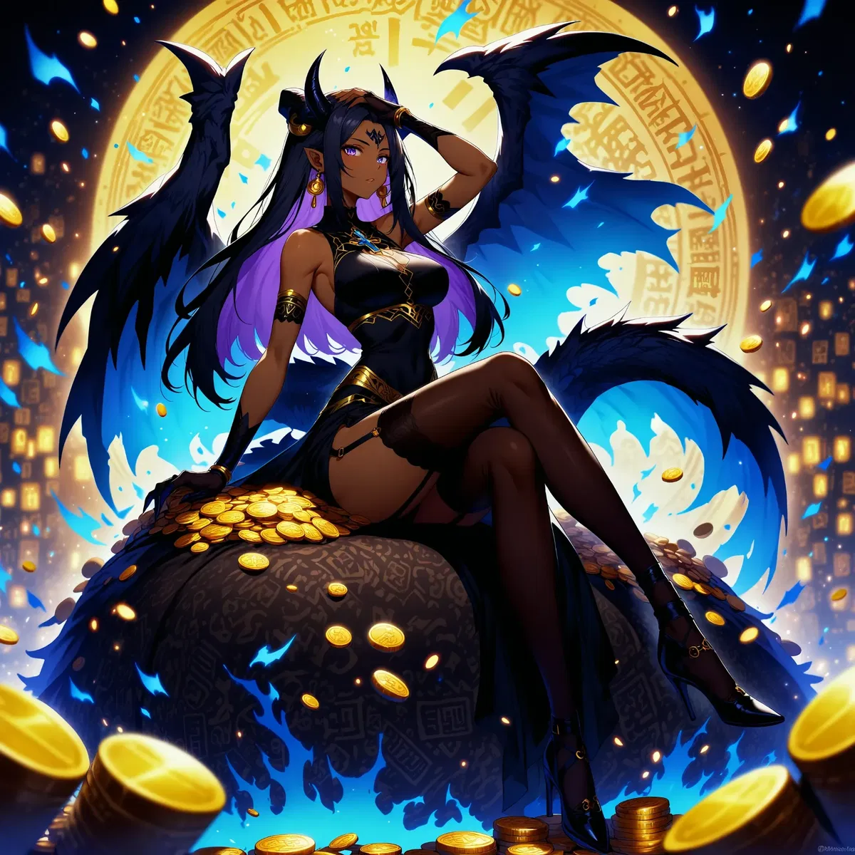 Avatar of Obsydra the Black Wyrm of the Apocalypse -Dragon Girl
