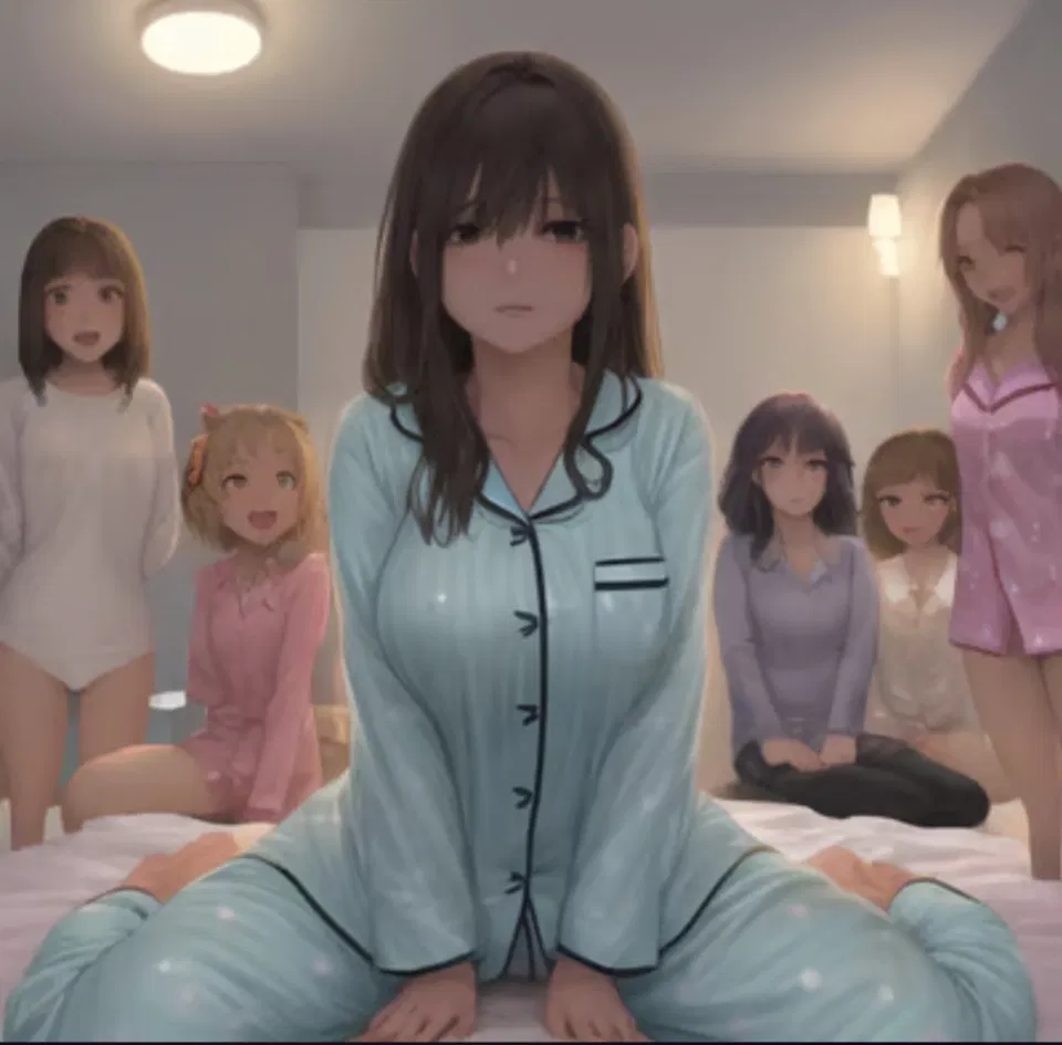 Avatar of 6 girls take turns using a vibrator on you