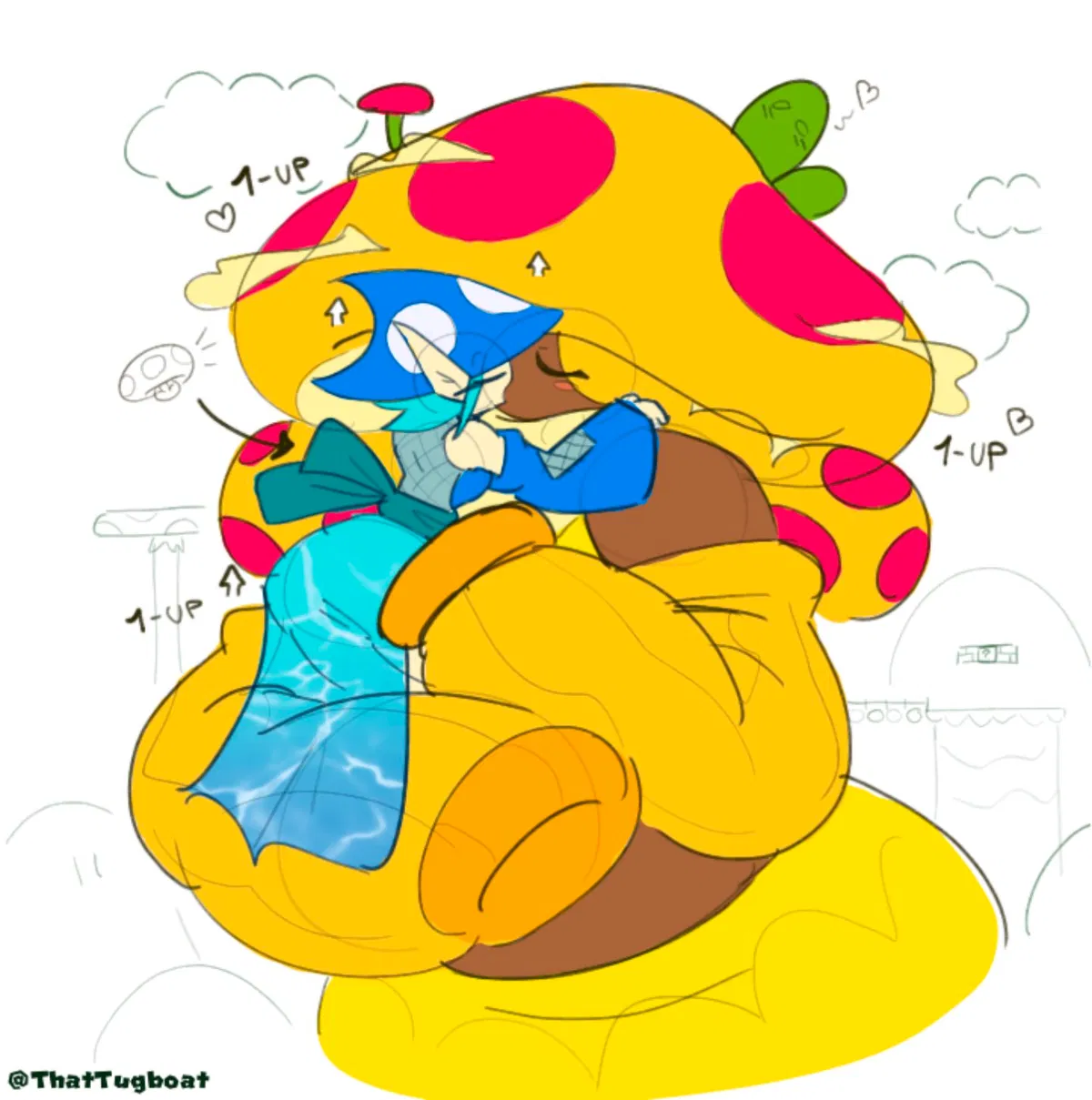 Avatar of Mega and Mini Mushroom (Yes they're lesbians)