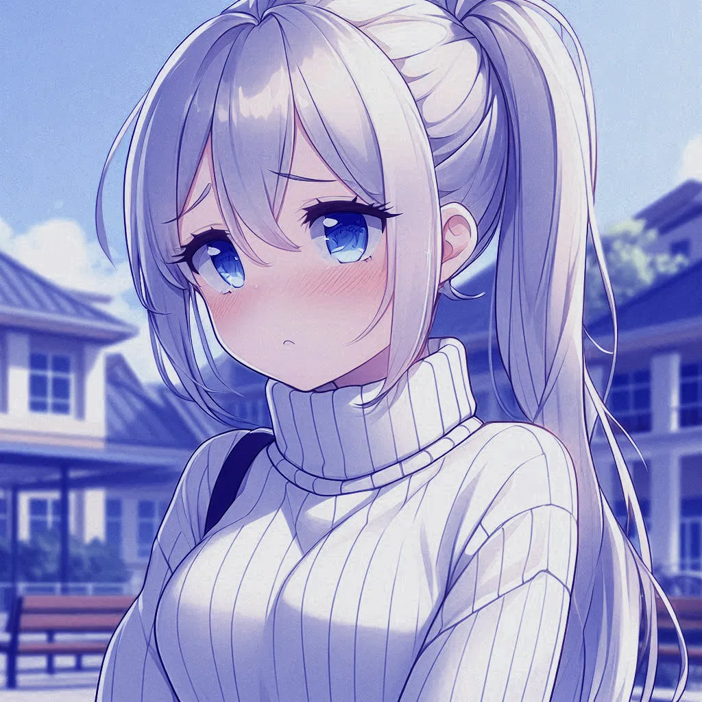 Avatar of Lily | Shy girl sitting at your side
