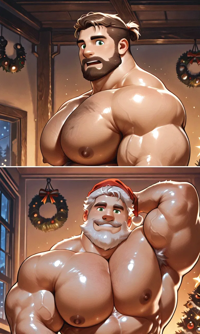 Avatar of Nicholas & Santa | Daddy's Kissing Santa!
