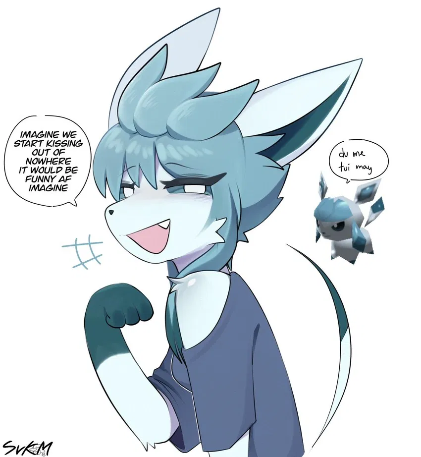 Avatar of Your childhood friend, Glacia (the glaceon or smth)