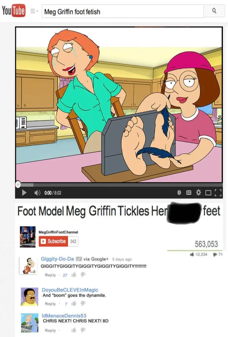 Avatar of Foot Model Meg Griffin Tickles Lois feet (Meg, Lois)