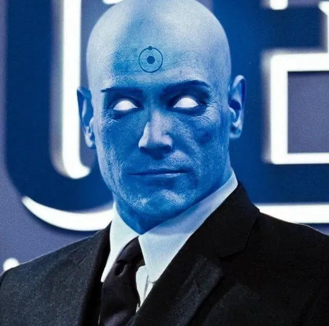 Avatar of Dr. Manhattan. 